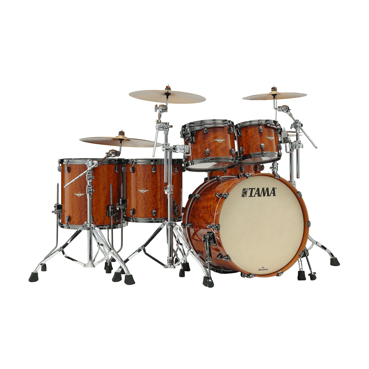 TAMA Starclassic Bubinga 10/12/14/16/22 5pc. Drum Kit Limited Figured Gloss African Cherry - MusicMarket