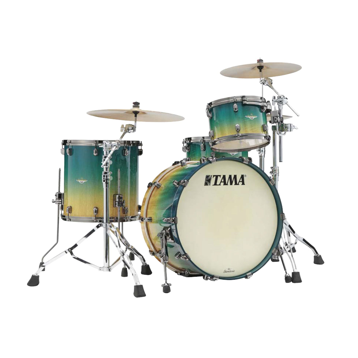 Tama Starclassic Maple 12/16/22 3pc. Drum Kit Marine Shoreline Movingui Fade - MusicMarket