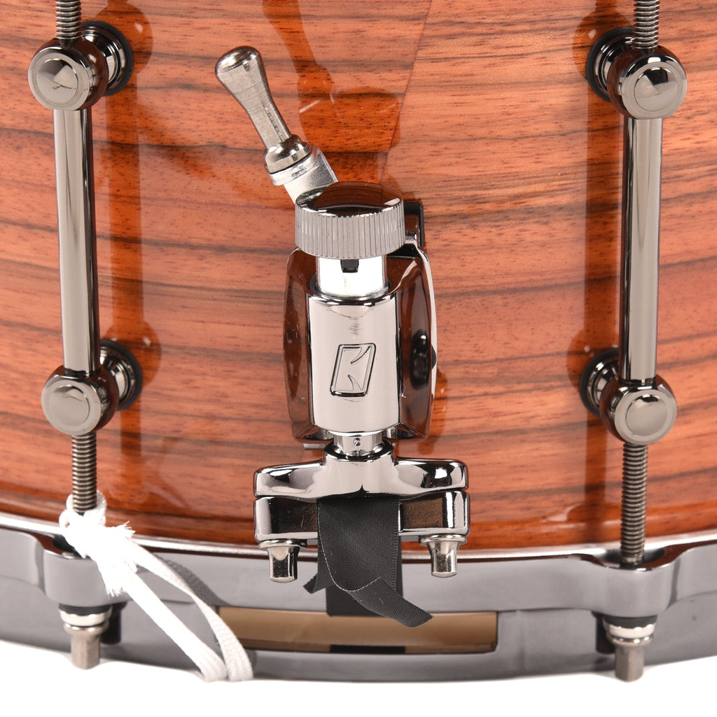 Tama 7x14 S.L.P. G-Maple Snare Drum Gloss Tangerine Zebrawood - View 4 | MusicMarket
