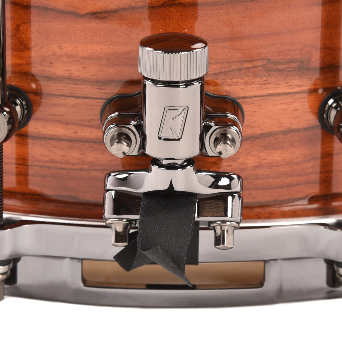 Tama 7x14 S.L.P. G-Maple Snare Drum Gloss Tangerine Zebrawood - View 5 | MusicMarket