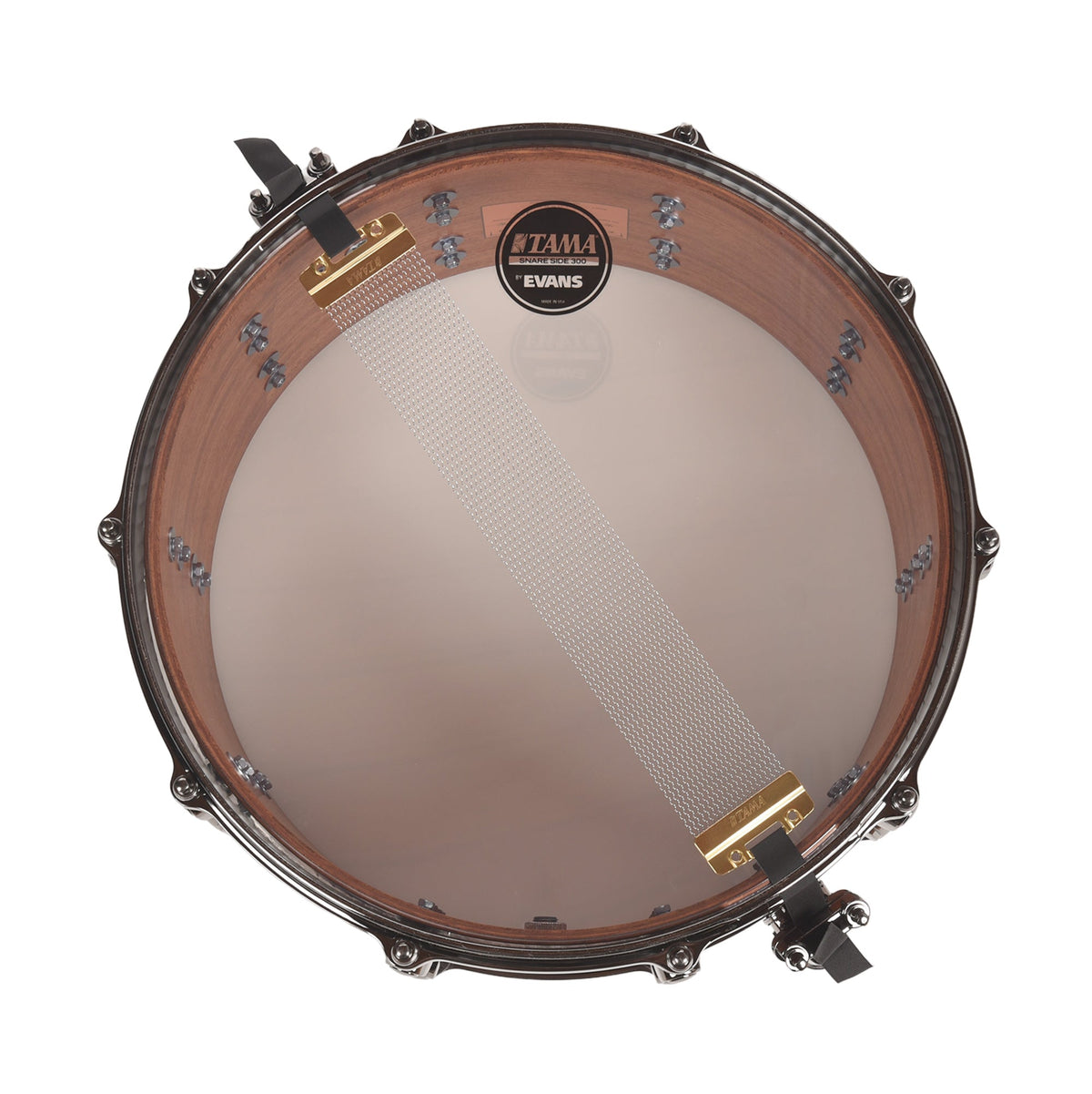 TAMA Starclassic Bubinga 14"x6.5" Snare Drum Limited Figured Gloss African Cherry - View 6 | MusicMarket