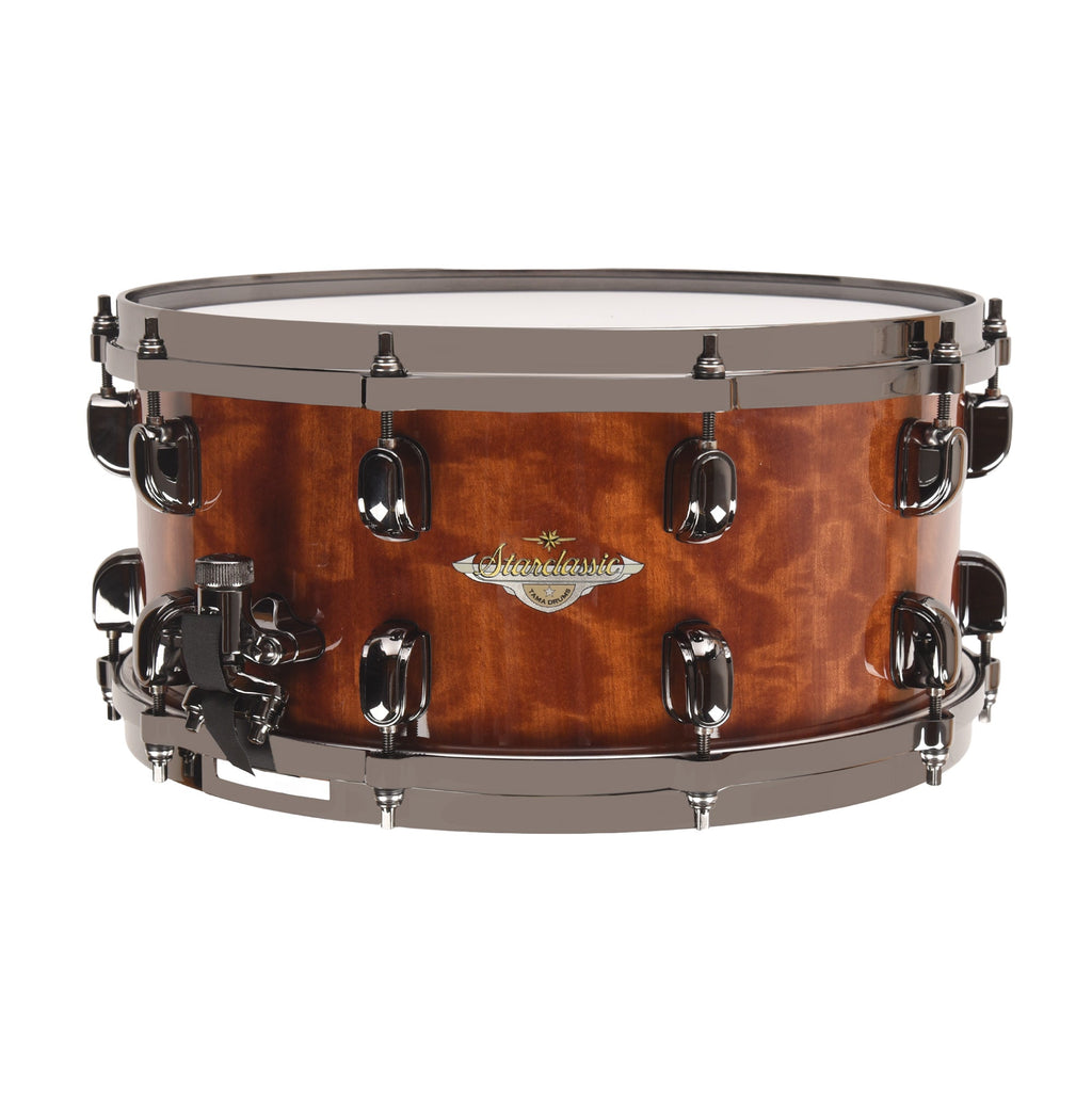TAMA Starclassic Bubinga 14"x6.5" Snare Drum Limited Figured Gloss African Cherry - MusicMarket