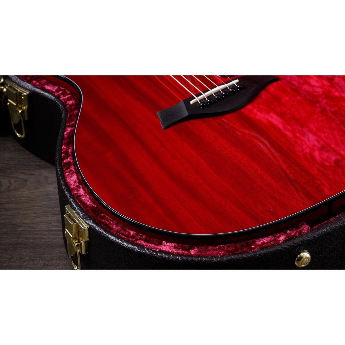 Taylor 224CE DLX LTD Acoustic Electric Guitar - Trans Red - View 4 | MusicMarket