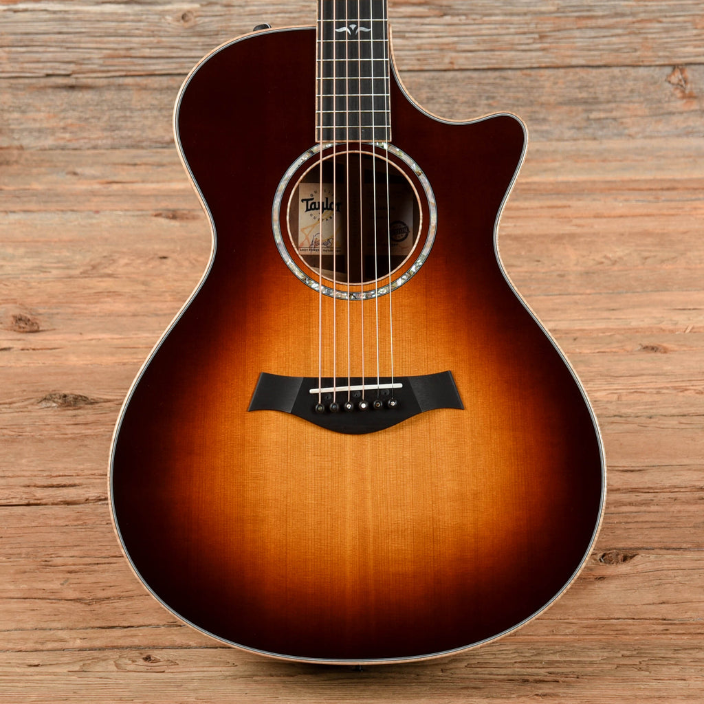 Taylor Custom Grand Concert Western Red Cedar/AA Walnut ES2 w/Figured Maple Binding Tobacco Sunburst 2024 - MusicMarket
