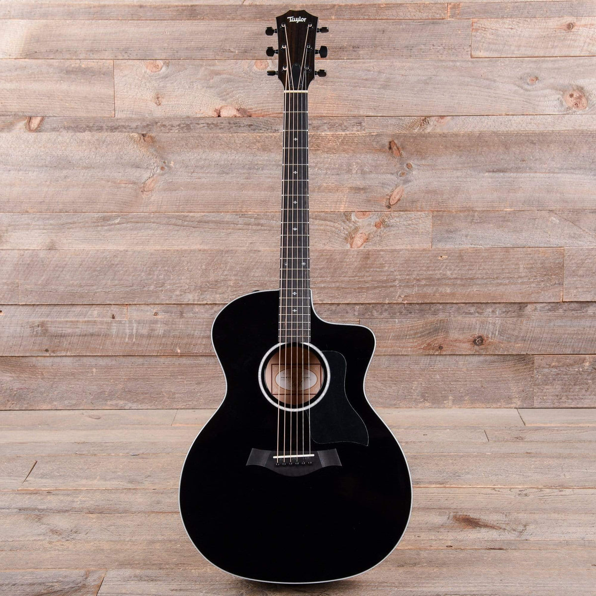 Taylor 214ce-BLK Deluxe Grand Auditorium Sitka/Maple Black ES2 - View 4 | MusicMarket