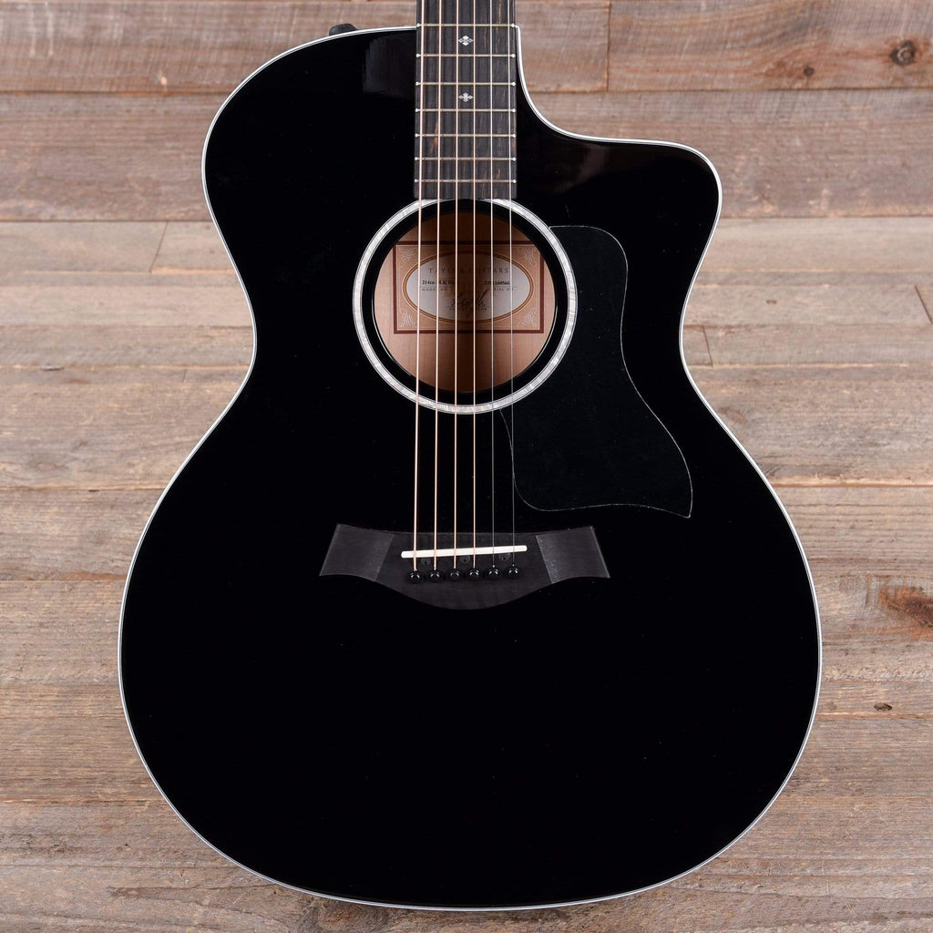 Taylor 214ce-BLK Deluxe Grand Auditorium Sitka/Maple Black ES2 - MusicMarket