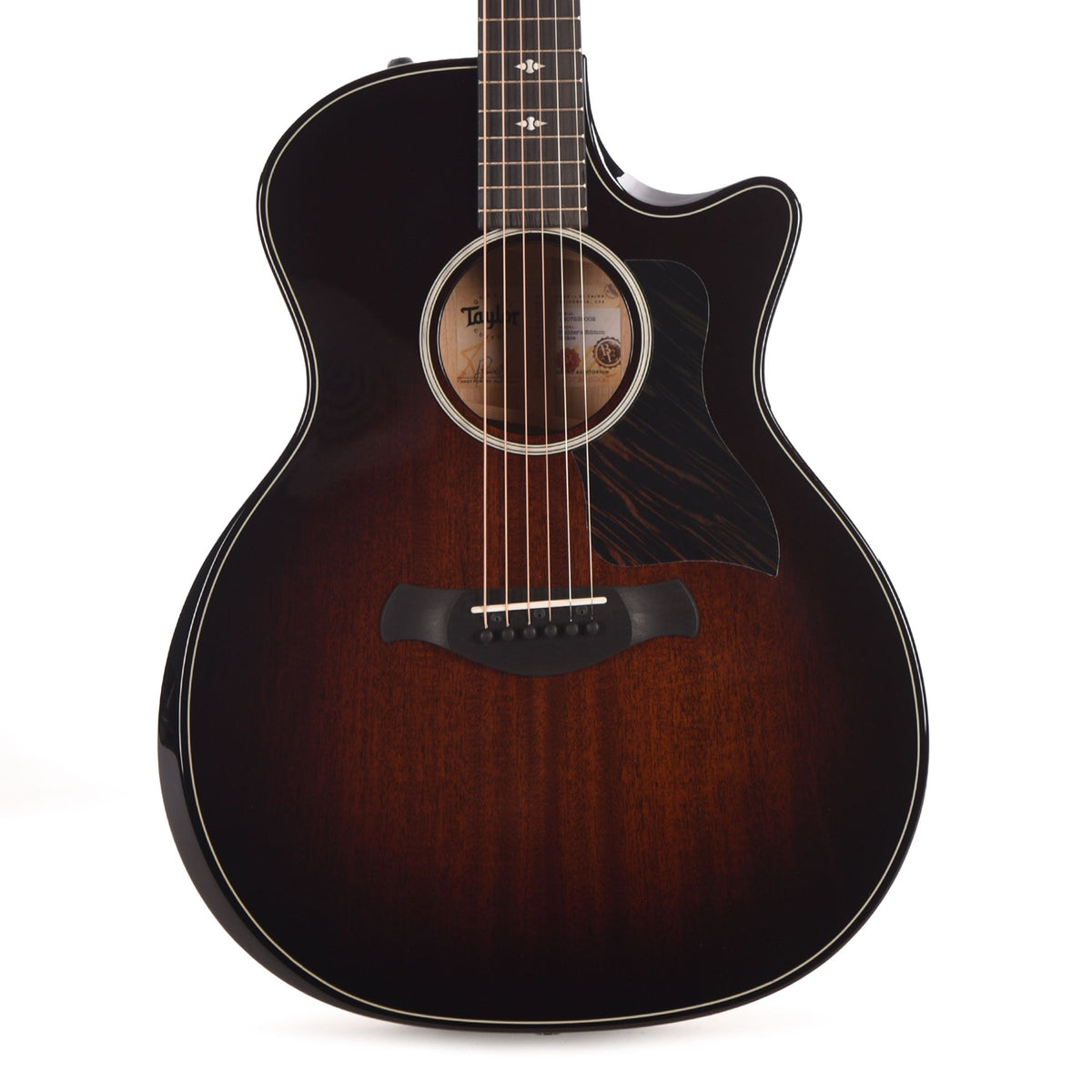 Taylor Builder's Edition 524ce Grand Auditorium Neo-Tropical Mahogany/Urban Ash Tobacco Kona Burst ES2 - View 2 |