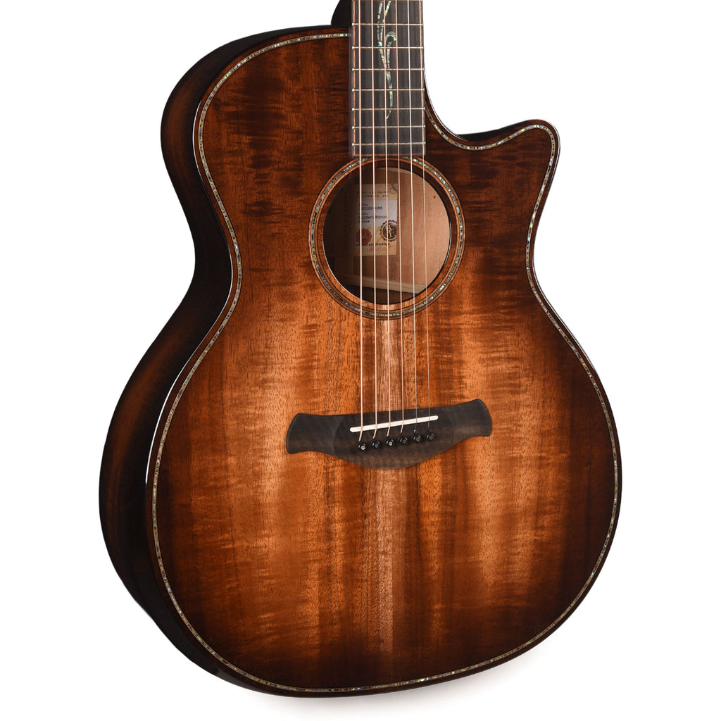 Taylor Next Generation Builder's Edition K24ce Grand Auditorium Figured Hawaiian Koa Kona Burst w/Claria Pickup -