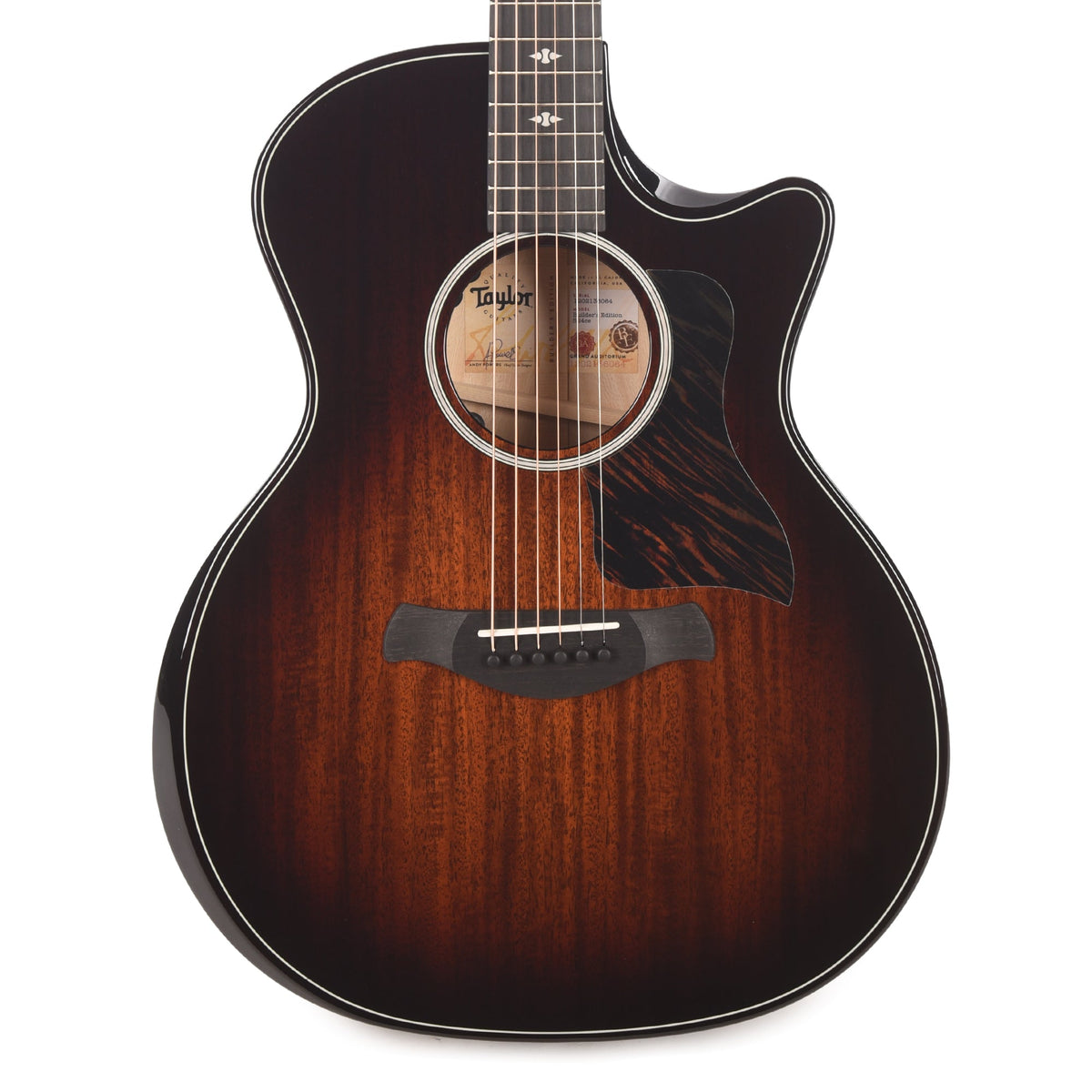 Taylor Next Generation Builder's Edition 524ce Grand Auditorium Neo-Tropical Mahogany/Urban Ash Tobacco Kona Burst