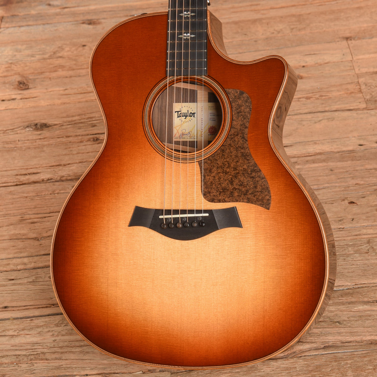 Taylor 714CE Sunburst 2016 - Zac Brown - View 2 | MusicMarket
