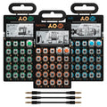 Teenage Engineering Pocket Operator PO-12 Rhythm, PO-14 Sub, PO-16 Factory and Sync Cables Essentials Bundle -