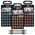 Teenage Engineering Pocket Operator PO-14 Sub, PO-16 Factory, PO-28 Robot and Sync Cables Essentials Bundle -