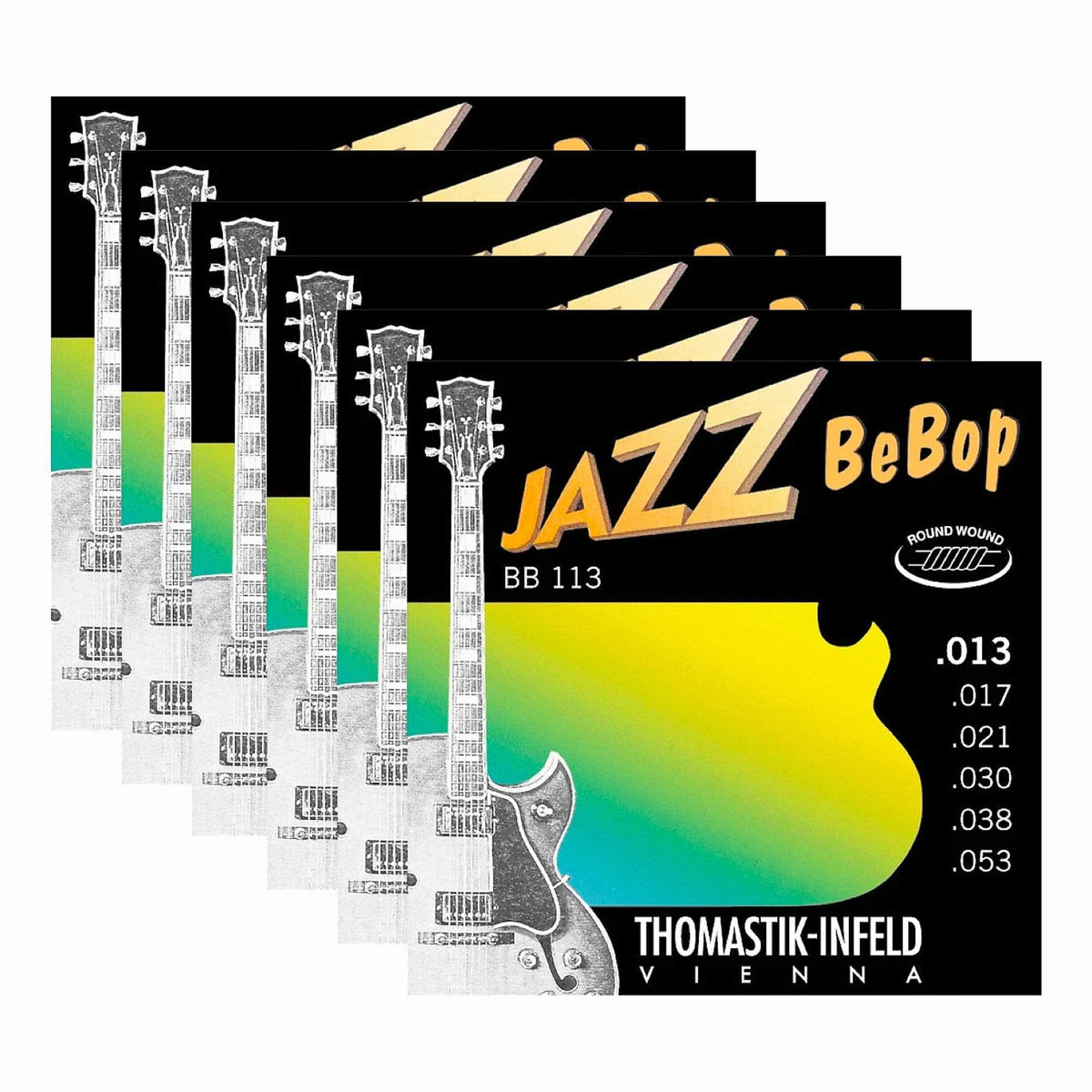 Thomastik BB113 Jazz Be Bop Round 13-53 6 Pack Bundle - MusicMarket