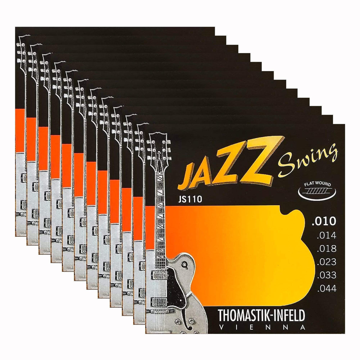 Thomastik JS110 Jazz Swing Flat 10-44 12 Pack Bundle - MusicMarket
