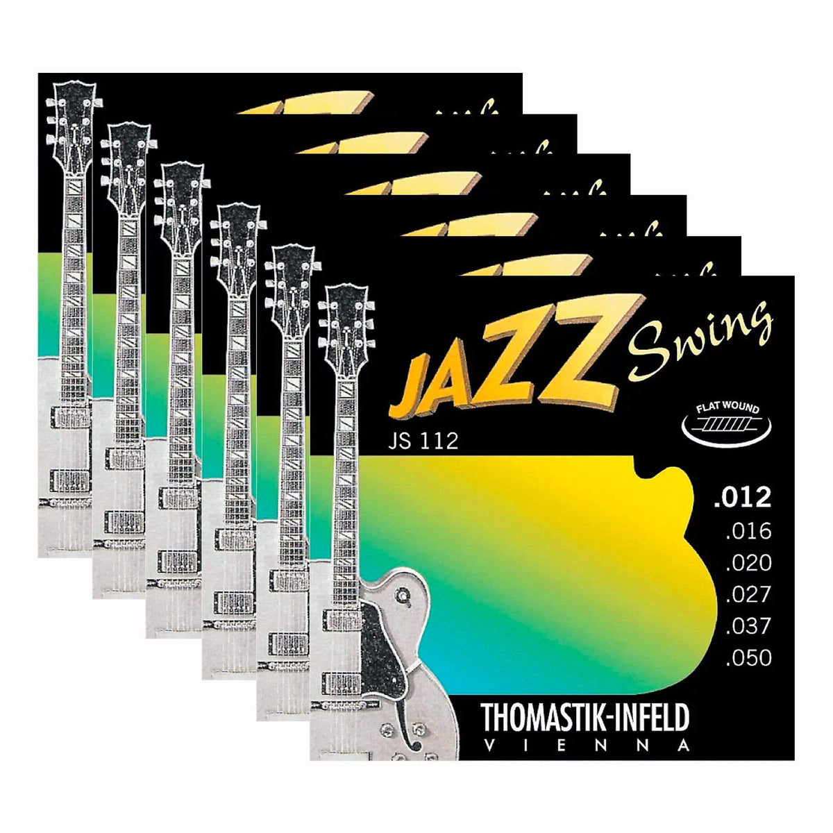 Thomastik JS112 Jazz Swing Flat 12-50 6 Pack Bundle - MusicMarket