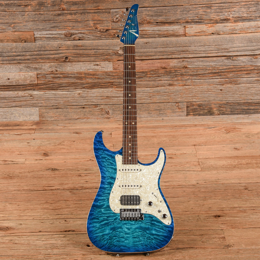 Tom Anderson Drop Top Classic Bora to Transparent Blue Burst 2017 - View 4 | MusicMarket