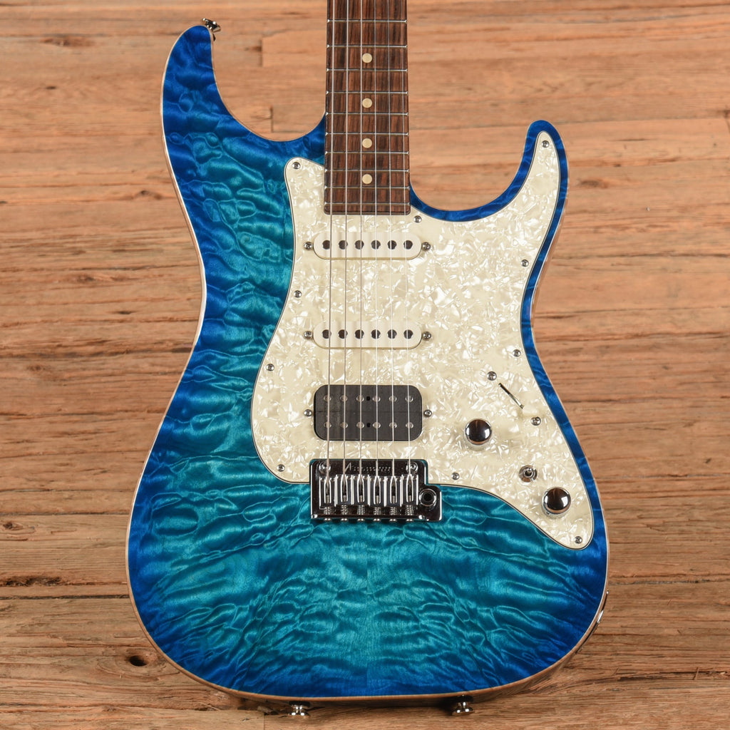 Tom Anderson Drop Top Classic Bora to Transparent Blue Burst 2017 - MusicMarket