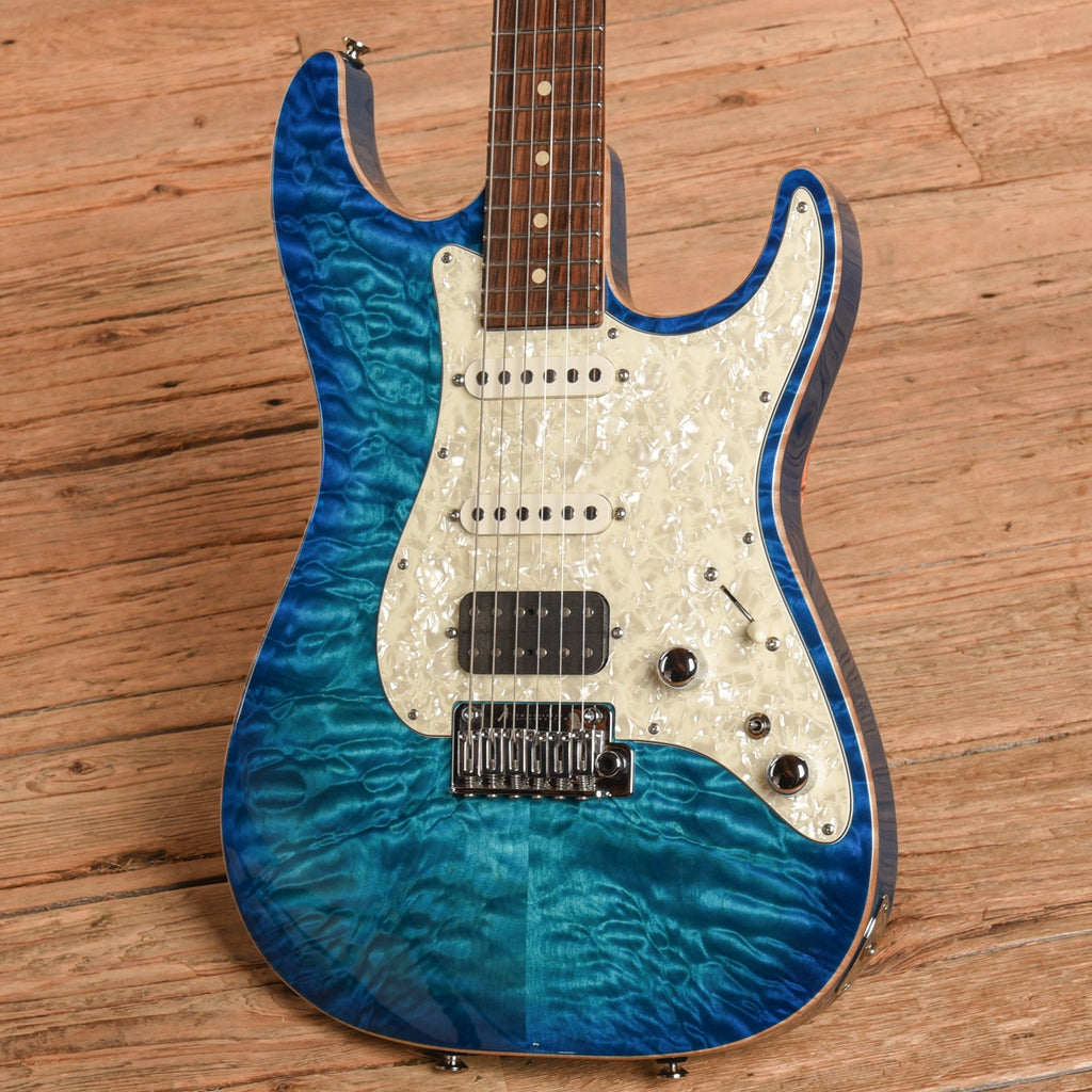 Tom Anderson Drop Top Classic Bora to Transparent Blue Burst 2017 - View 2 | MusicMarket