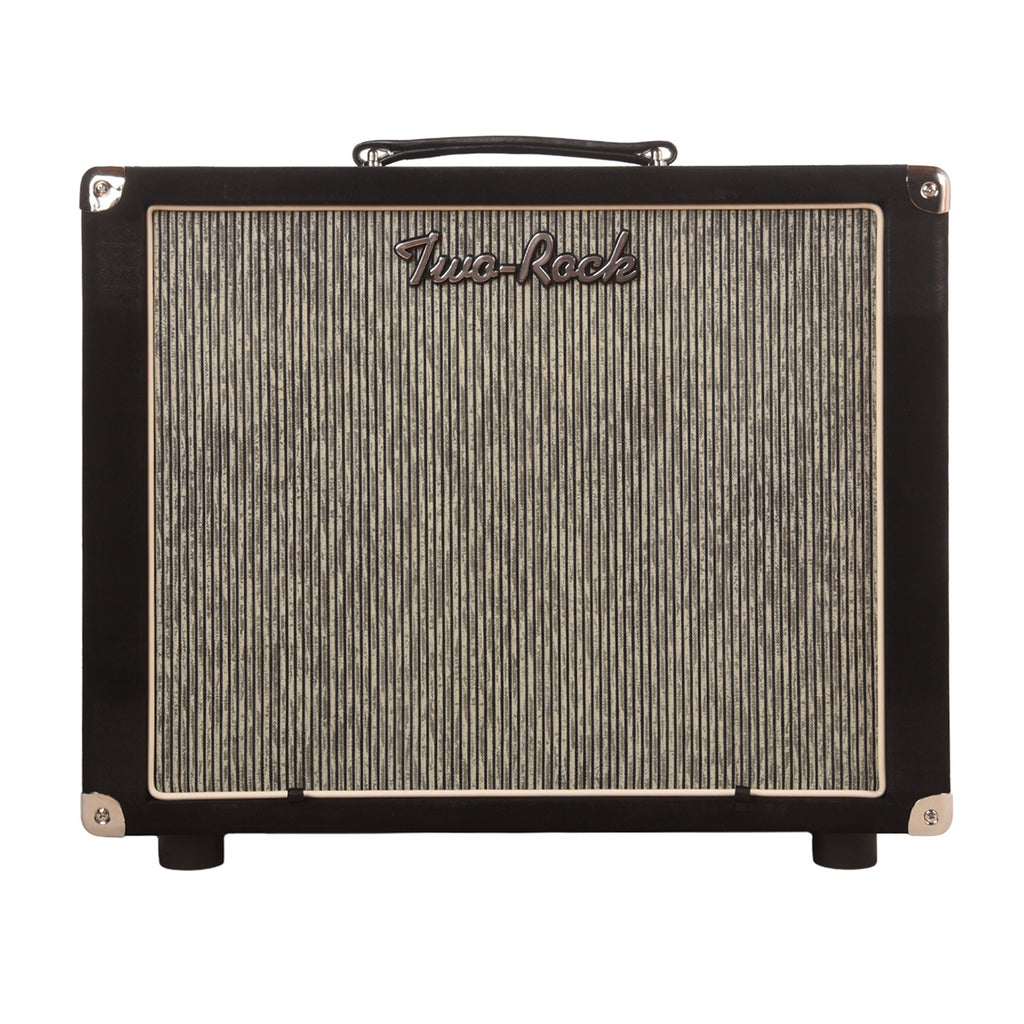 Two Rock 1x12 Small Ported Guitar Amp Cabinet Black Suede w/ Grey Pinstripe Cloth - MusicMarket