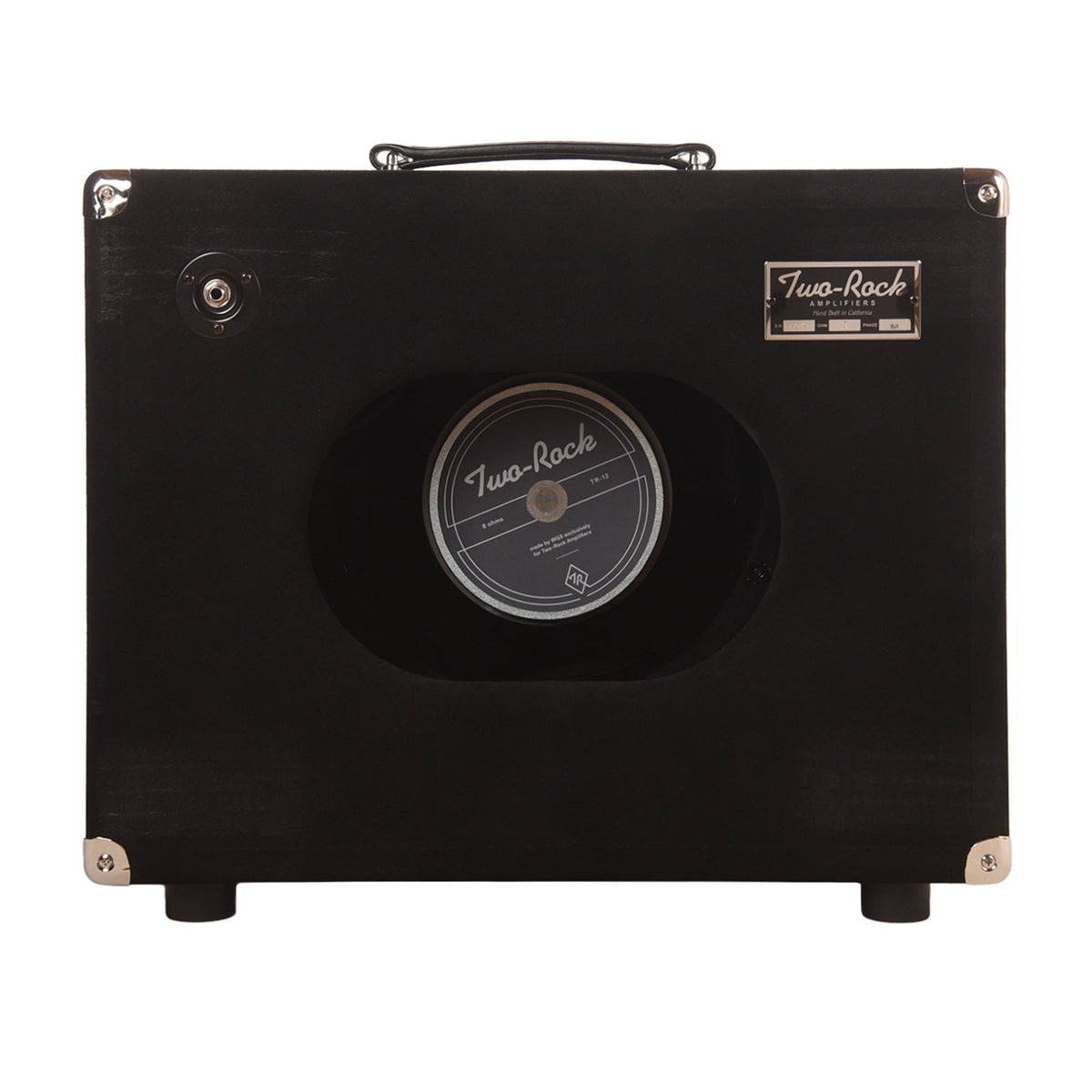 Two Rock 1x12 Small Ported Guitar Amp Cabinet Black Suede w/ Grey Pinstripe Cloth - View 3 | MusicMarket