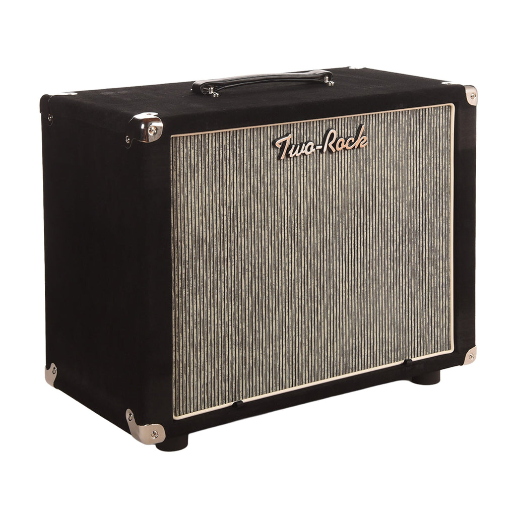 Two Rock 1x12 Small Ported Guitar Amp Cabinet Black Suede w/ Grey Pinstripe Cloth - View 2 | MusicMarket