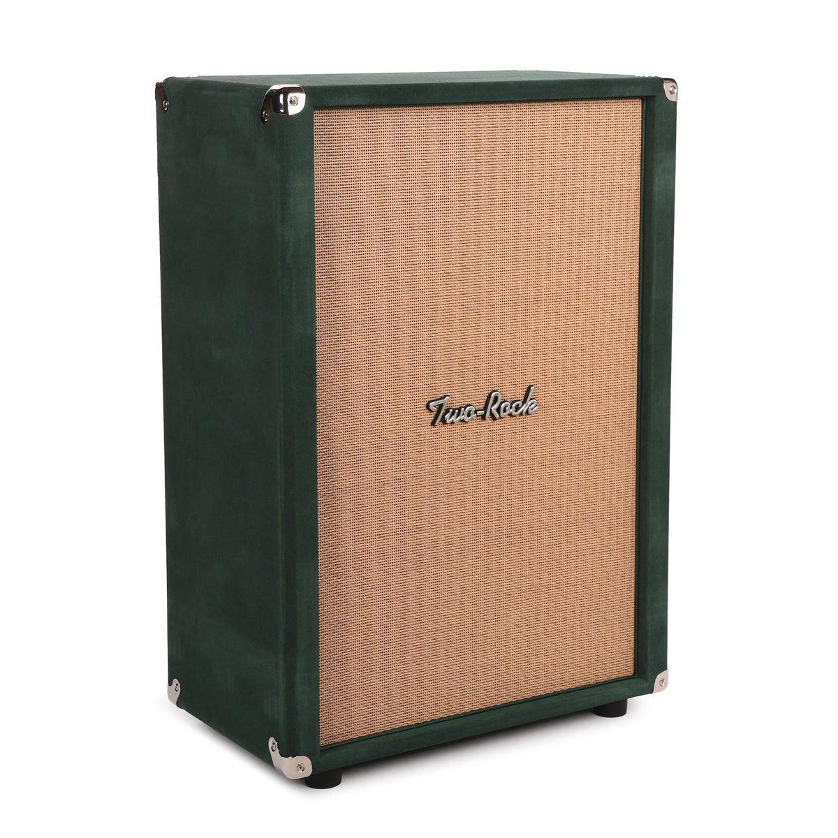 Two Rock 2x12 150w Vertical Cabinet w/Two-Rock 1265B Speaker Forest Green Suede w/ Cane Grill - View 2 | MusicMarket