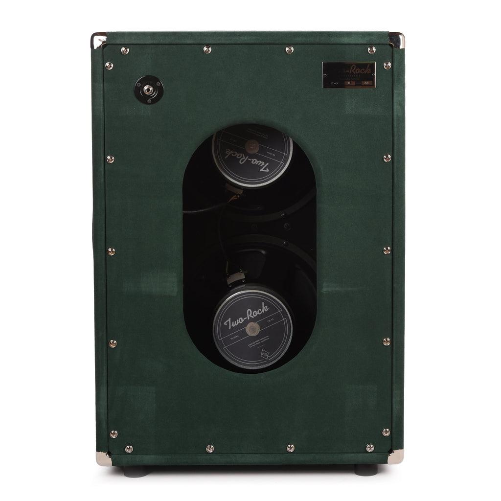 Two Rock 2x12 150w Vertical Cabinet w/Two-Rock 1265B Speaker Forest Green Suede w/ Cane Grill - View 3 | MusicMarket