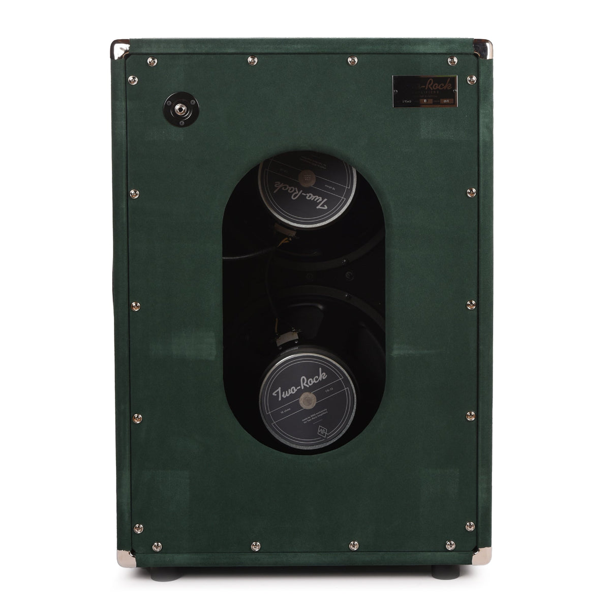 Two Rock 2x12 150w Vertical Cabinet w/Two-Rock 1265B Speaker Forest Green Suede w/ Cane Grill - View 3 | MusicMarket