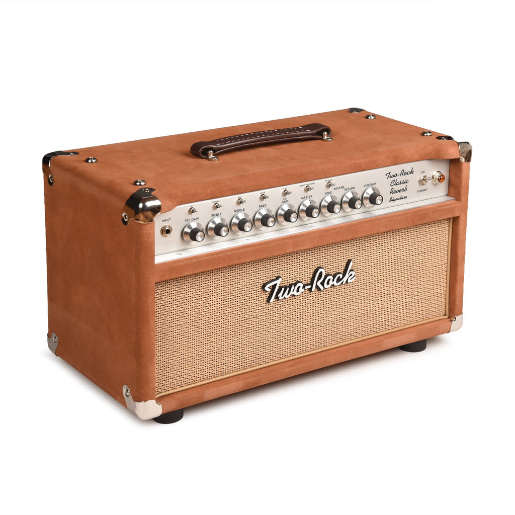Two Rock Classic Reverb Signature 40/20W Head Tobacco Suede with Cane Cloth - View 2 | MusicMarket
