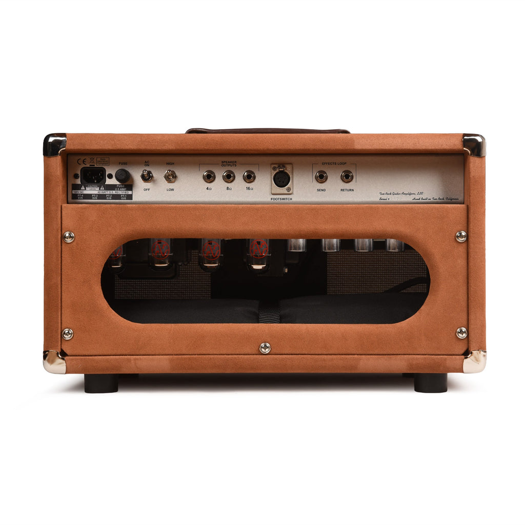 Two Rock Classic Reverb Signature 40/20W Head Tobacco Suede with Cane Cloth - View 3 | MusicMarket