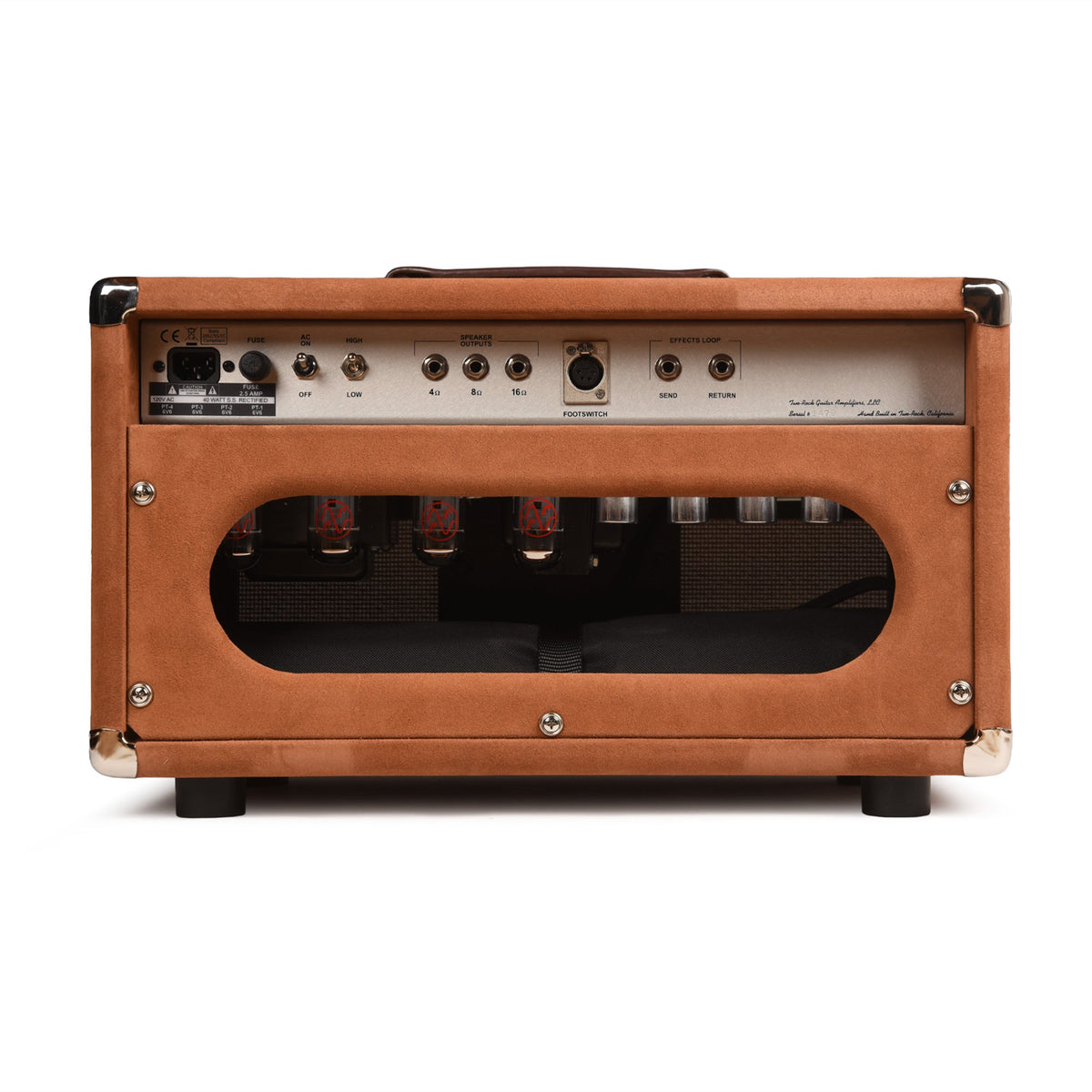 Two Rock Classic Reverb Signature 40/20W Head Tobacco Suede with Cane Cloth - View 3 | MusicMarket