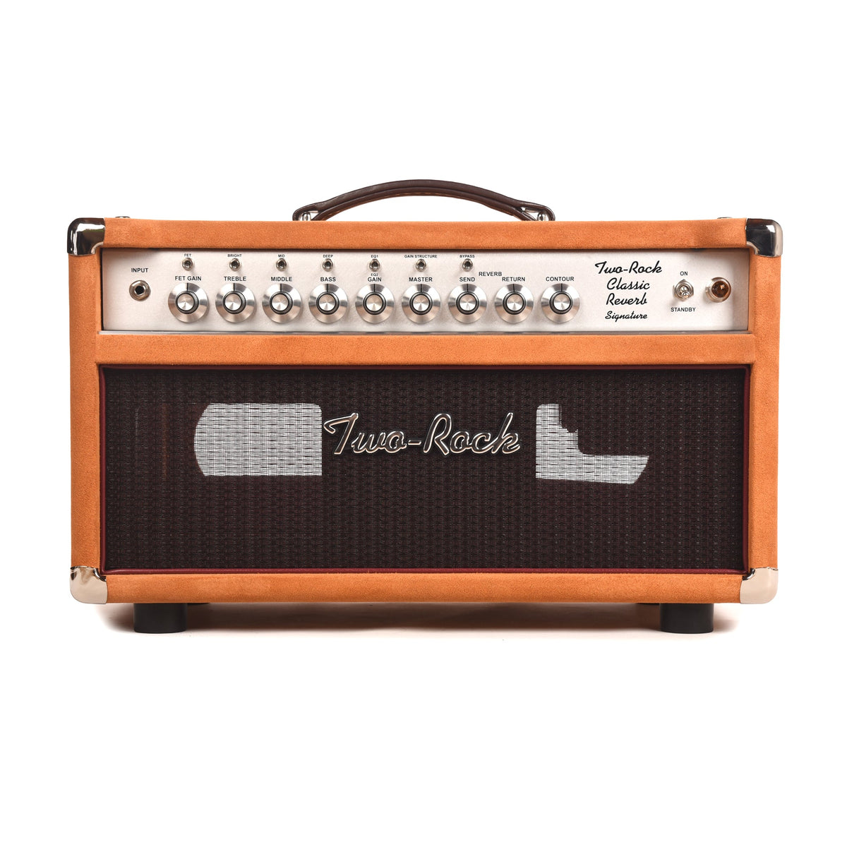 Two Rock Classic Reverb Signature 40W Head Golden Brown Suede w/ Oxblood Cloth - MusicMarket