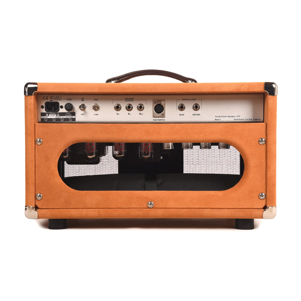 Two Rock Classic Reverb Signature 40W Head Golden Brown Suede w/ Oxblood Cloth - View 3 | MusicMarket