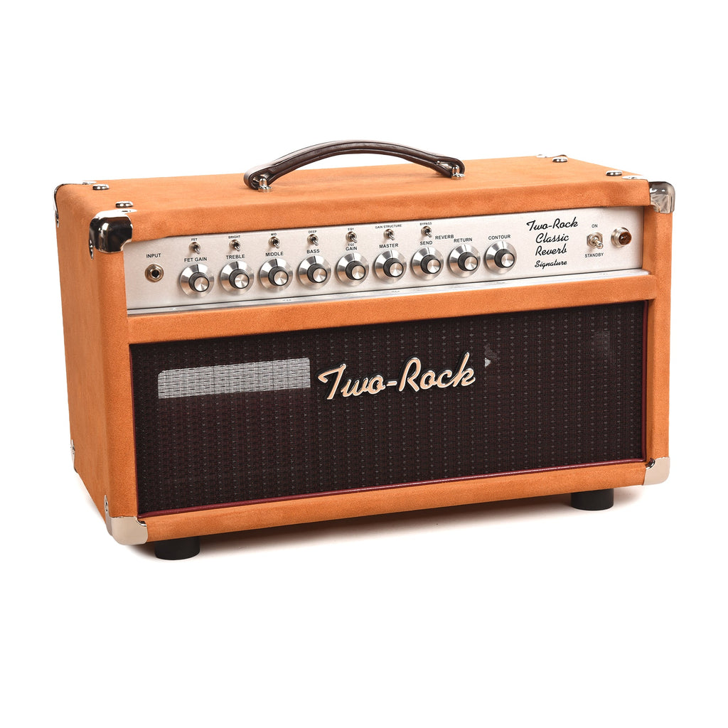 Two Rock Classic Reverb Signature 40W Head Golden Brown Suede w/ Oxblood Cloth - View 2 | MusicMarket