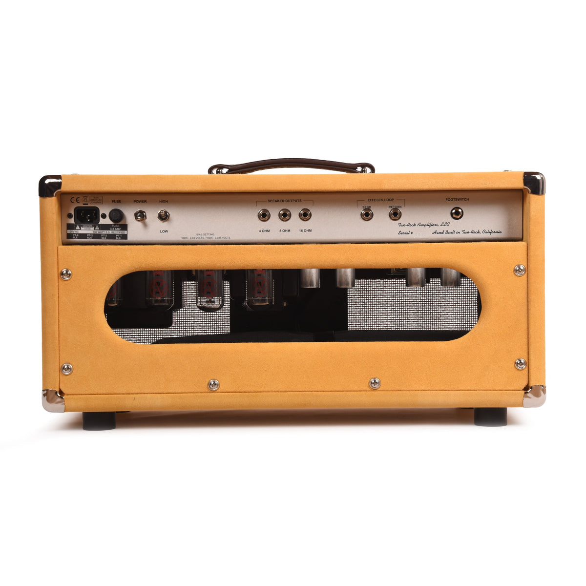 Two Rock Silver Sterling Signature 100W Head Silver Anodize Chasis Gold Suede w/ Cane Grill - View 3 | MusicMarket