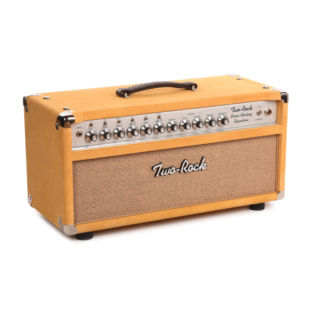 Two Rock Silver Sterling Signature 100W Head Silver Anodize Chasis Gold Suede w/ Cane Grill - View 2 | MusicMarket