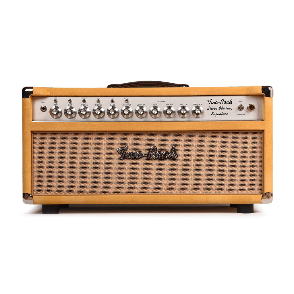 Two Rock Silver Sterling Signature 100W Head Silver Anodize Chasis Gold Suede w/ Cane Grill - MusicMarket