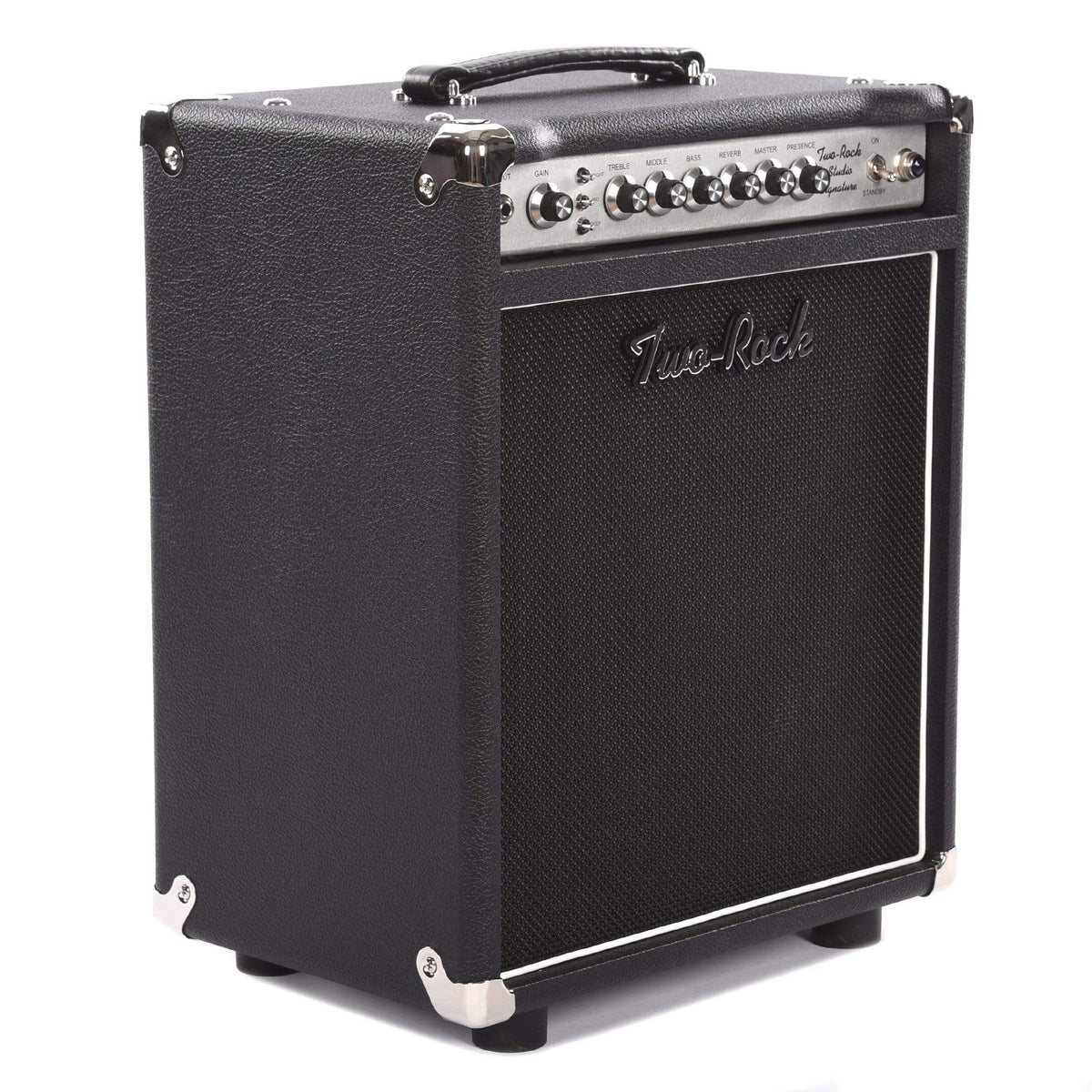 Two Rock Studio Signature 1x12 35W Combo Amp Silver Anodize Chasis w/Black Tolex & Silver Knobs - View 2 | MusicMarket