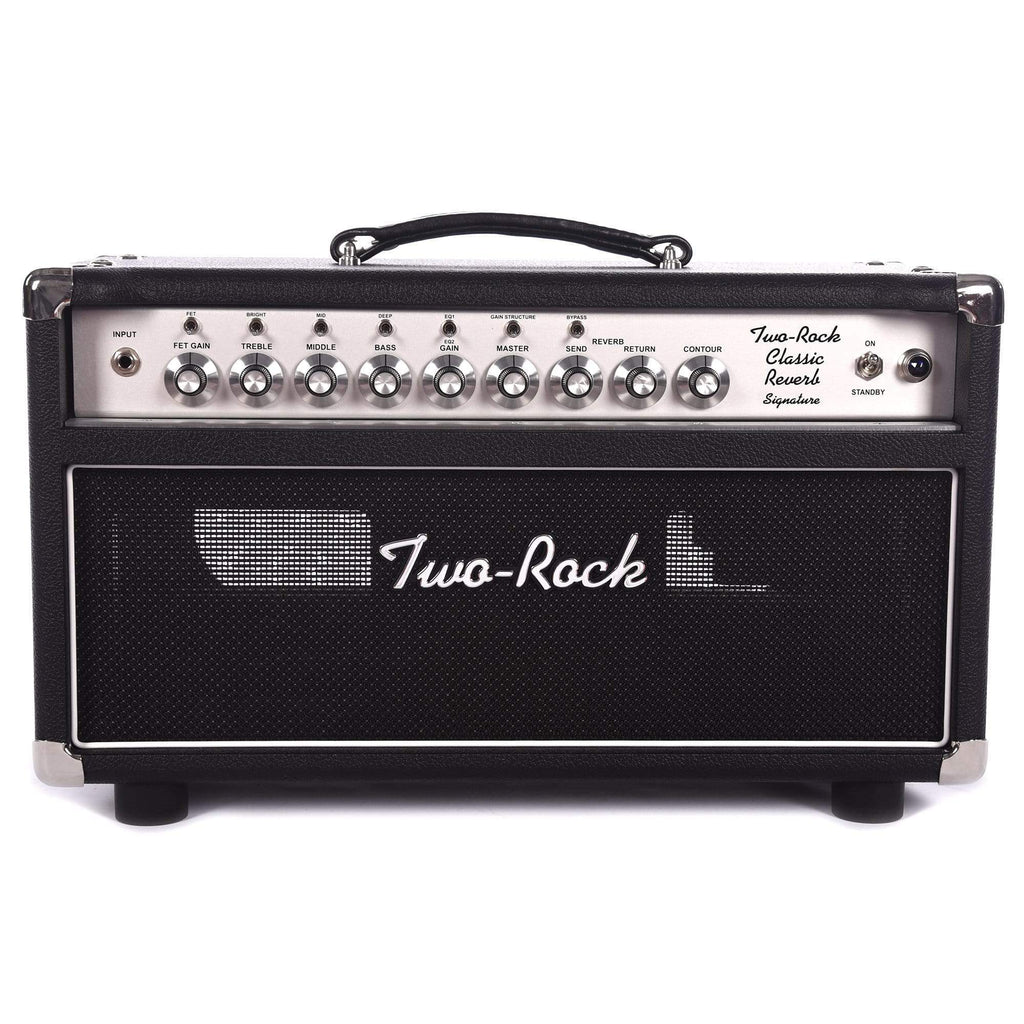 Two Rock Classic Reverb Signature Silver Anodized 100w Head w/Footswitch & Silver Skirted Knobs - MusicMarket