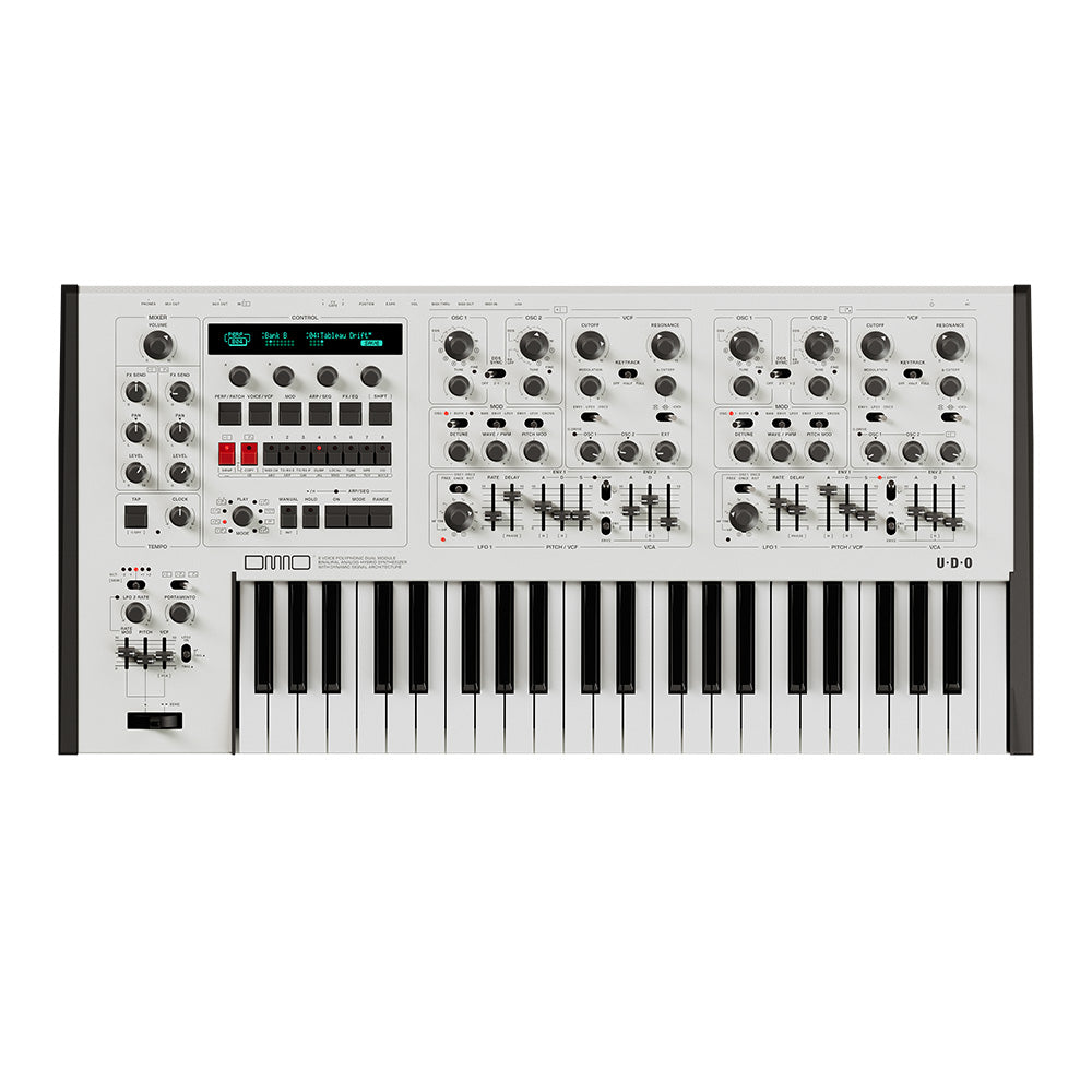 UDO DMNO 8-Voice Polyphonic Dual Module Binaural Analog Hybrid Synthesizer White Edition - MusicMarket