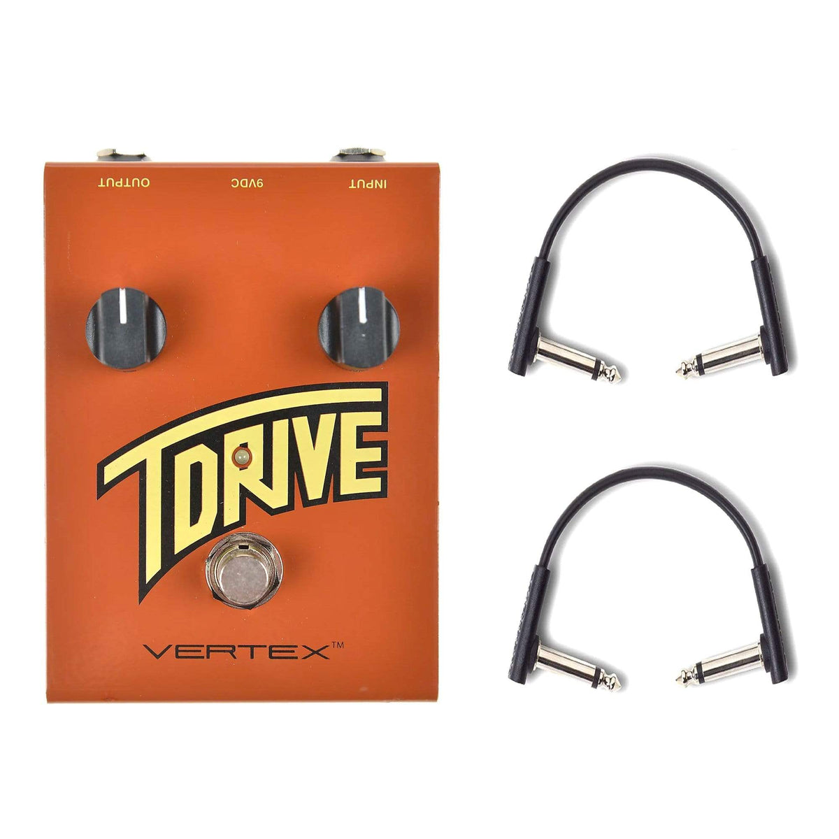 Vertex T Drive Overdrive / Distortion w/RockBoard Flat Patch Cables Bundle - MusicMarket