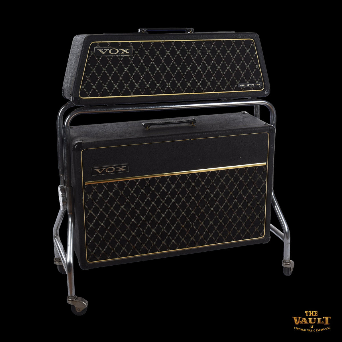 Vox Berkely Super Reverb Head and Cabinet on Trolley 1960s - MusicMarket