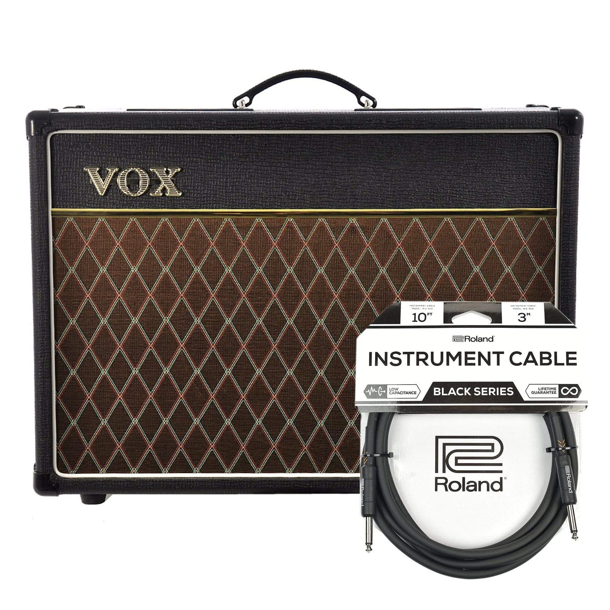 Vox AC15C 15w 1x12 Combo Cable Bundle - MusicMarket