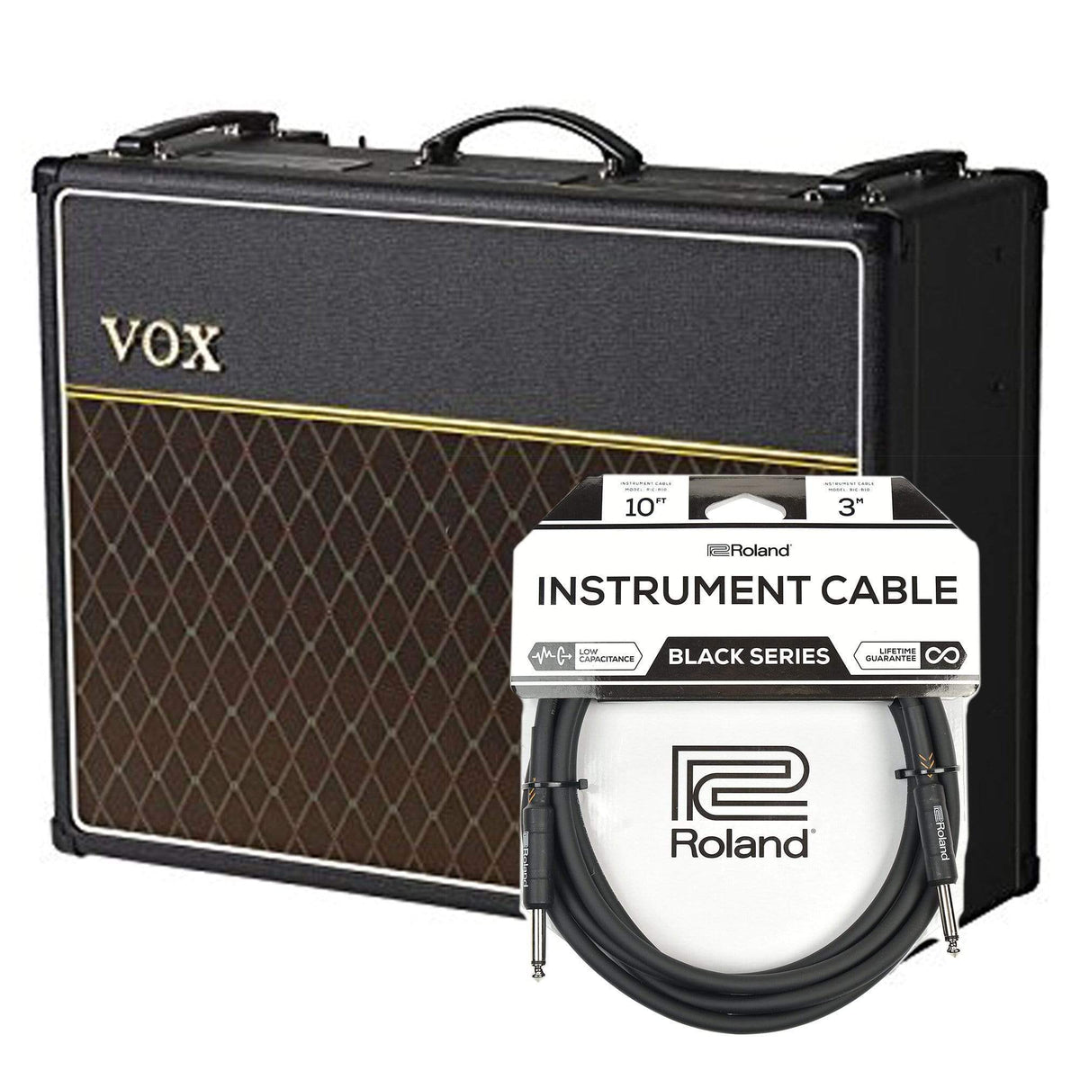 Vox AC15C2 15w 2x12 Combo Cable Bundle - MusicMarket