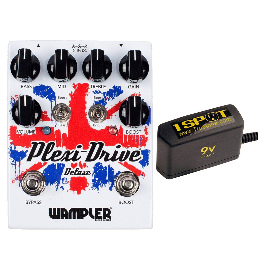 Wampler Plexi Drive Deluxe Bundle w/ Truetone 1 Spot Space Saving 9v Adapter - MusicMarket