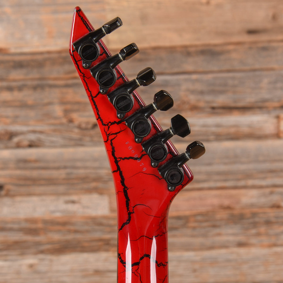Washburn EC29 Spitfire Red Crackle 1988 - View 7 | MusicMarket