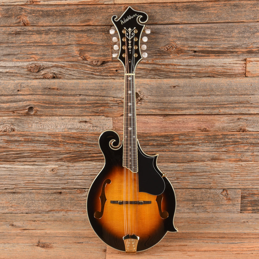 Washburn M3SWK Bluegrass F-Style Mandolin Sunburst 2014 - View 4 | MusicMarket
