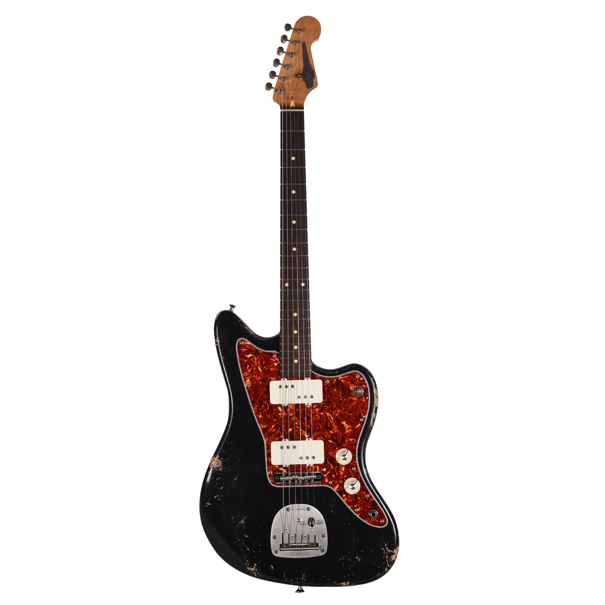 Waterslide Offset Aged Black Nitro w/ Lollar Regal 3x3 Pickups - View 4 | MusicMarket
