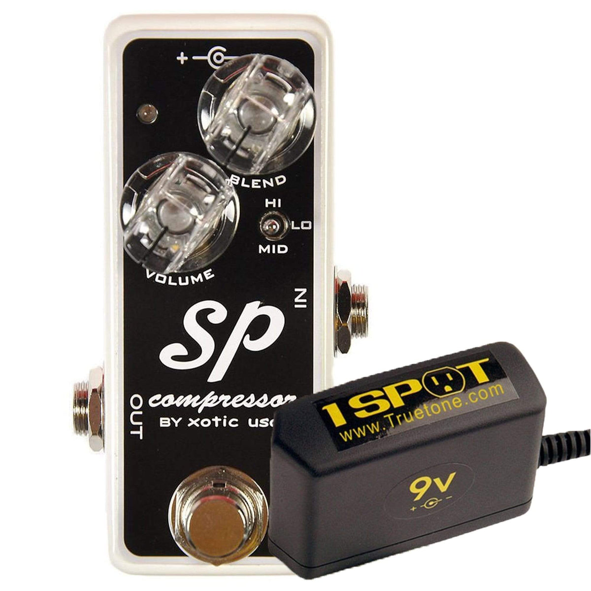 Xotic SP Compressor Bundle w/ Truetone 1 Spot Space Saving 9v Adapter - MusicMarket