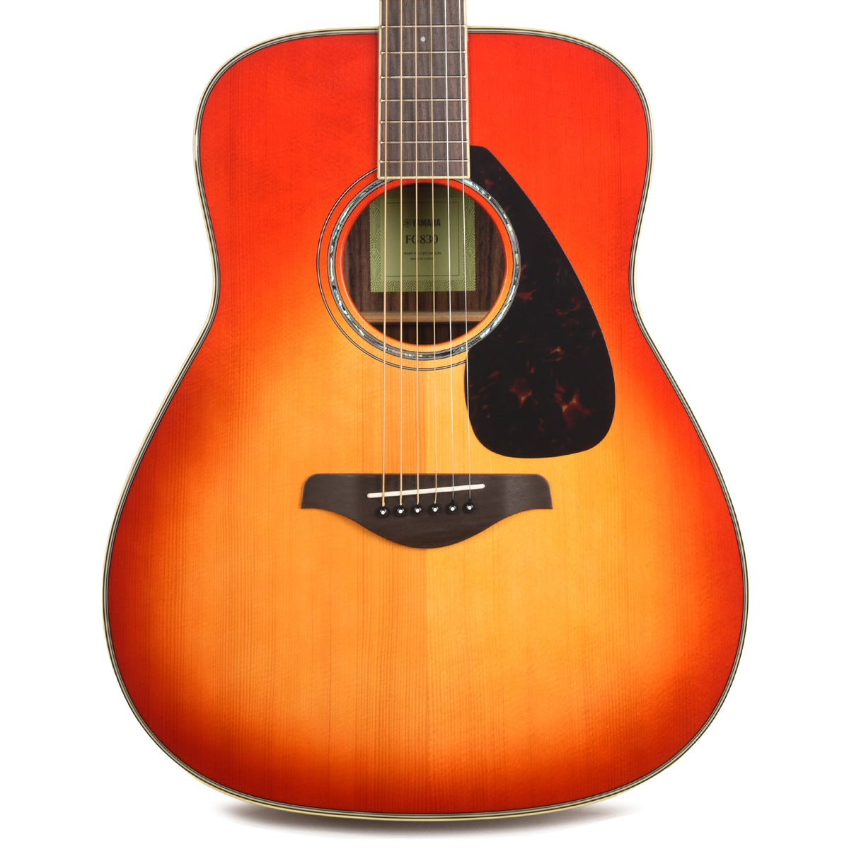 Yamaha FG830 Dreadnought Spruce/Rosewood Acoustic Guitar Autumn Burst - View 2 | MusicMarket